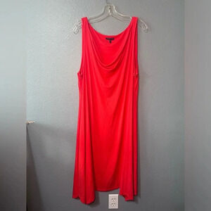 Eileen Fisher Women's Orange Lagenlook Sleeveless Stretch Casual Dress Sz MED